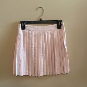 PEPPERMAYO Light Pink Mini Pleated Tennis Skirt.